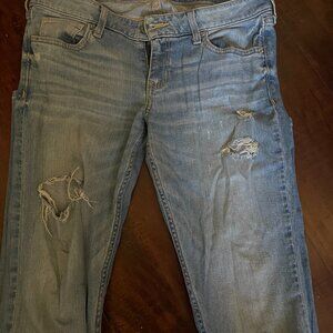 Hollister Light Blue Ripped Skinny Jeans